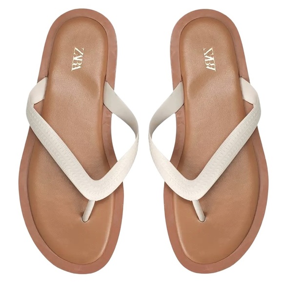 ZARA • Women’s Rubberized Thong Flip Flop Flat Sandals - Picture 1 of 5